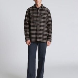 Everlane Black and Gray Checkered Shirt